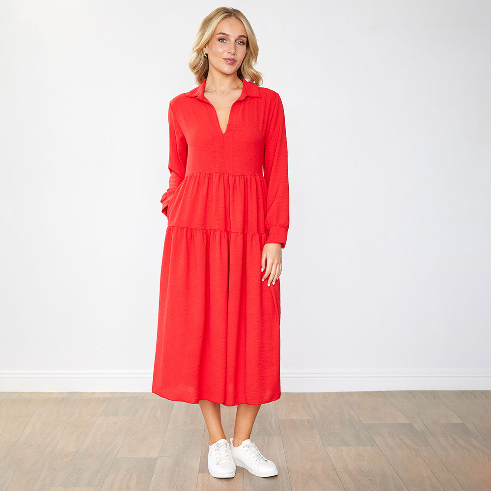 Emily Dress in red – women's dress – view 4