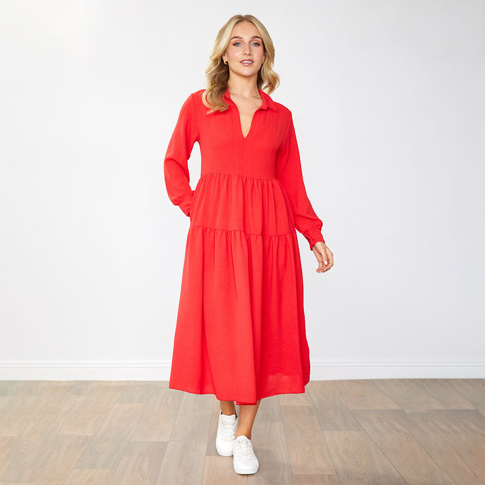 Emily Dress in red – women's dress – view 5