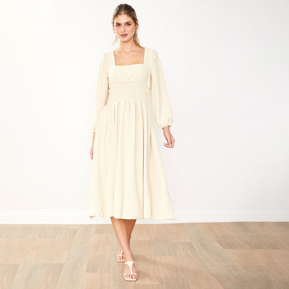 Evelyn Dress (Cream)