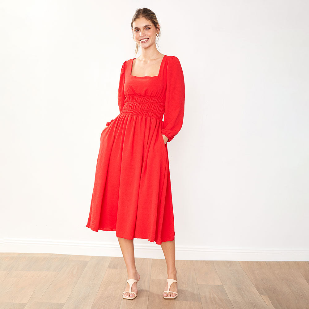 Evelyn Dress (Red)