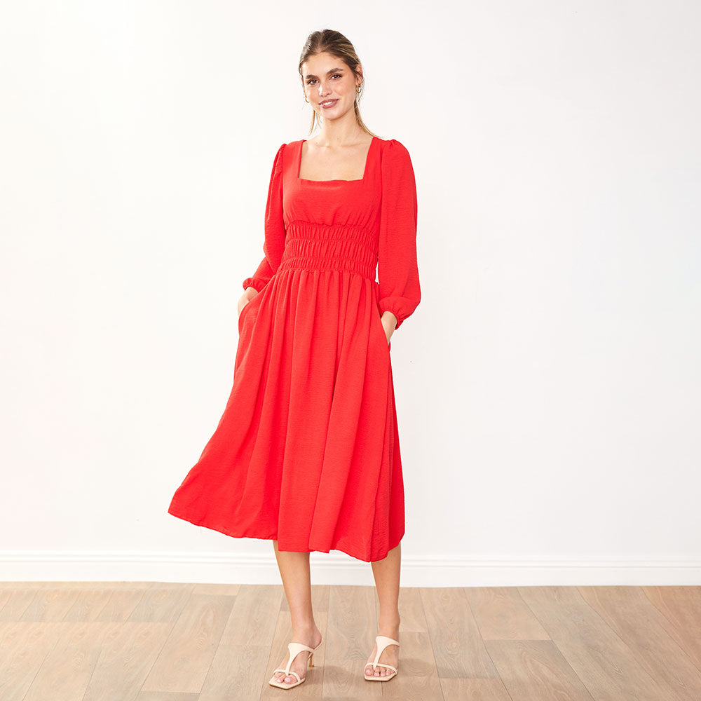 Evelyn Dress (Red)