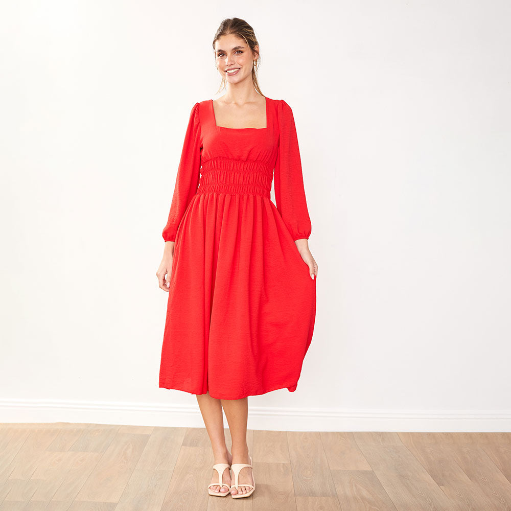 Evelyn Dress (Red)