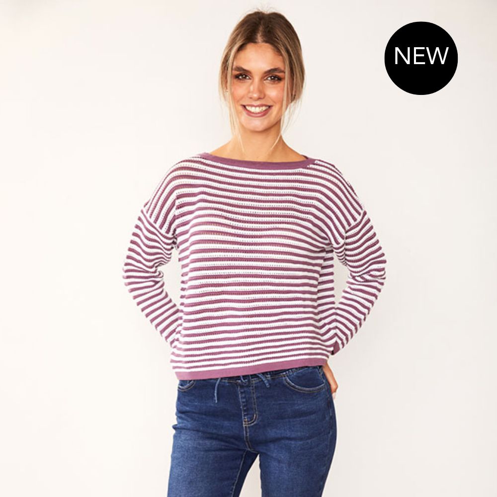 Jill Jumper (Lilac Stripe)
