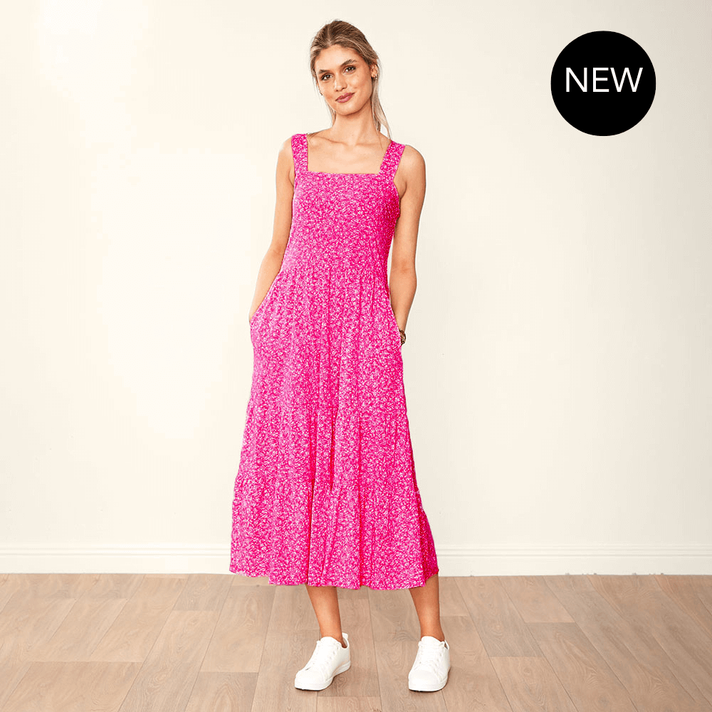 Diana Dress (Fuchsia)