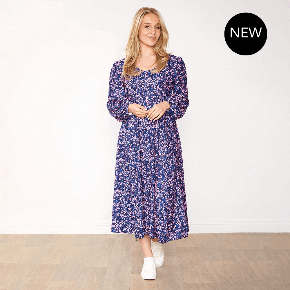 Ela Dress (Lilac Floral)