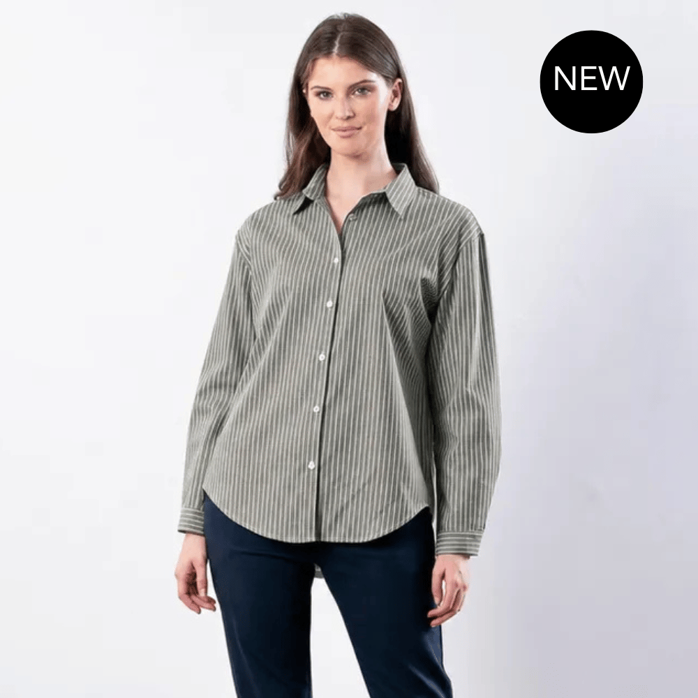 Fallon Stripe Shirt (Green)