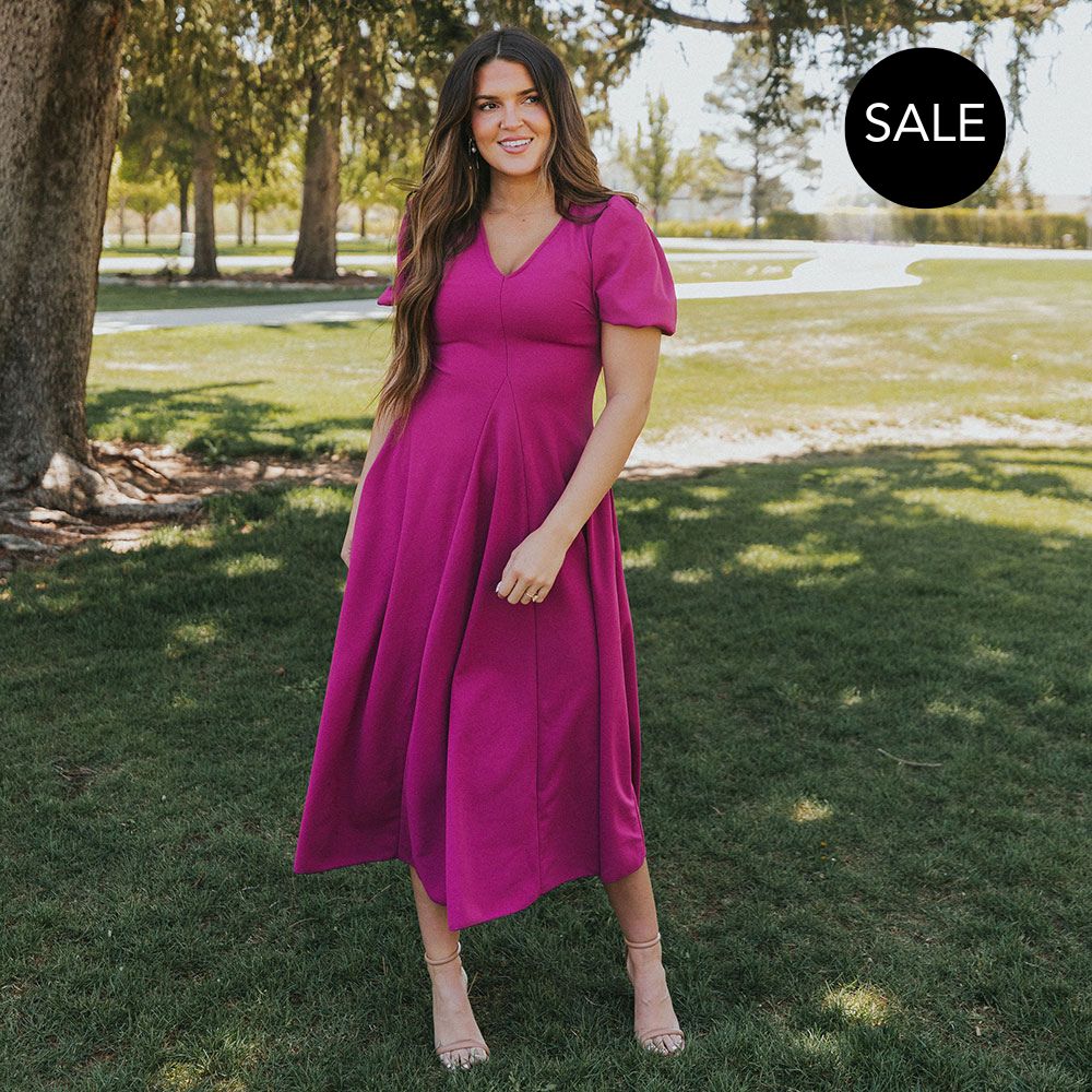 Flora Dress (Berry)