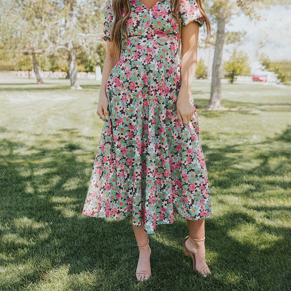 Flora Dress (Ditzy Bloom Pastel)