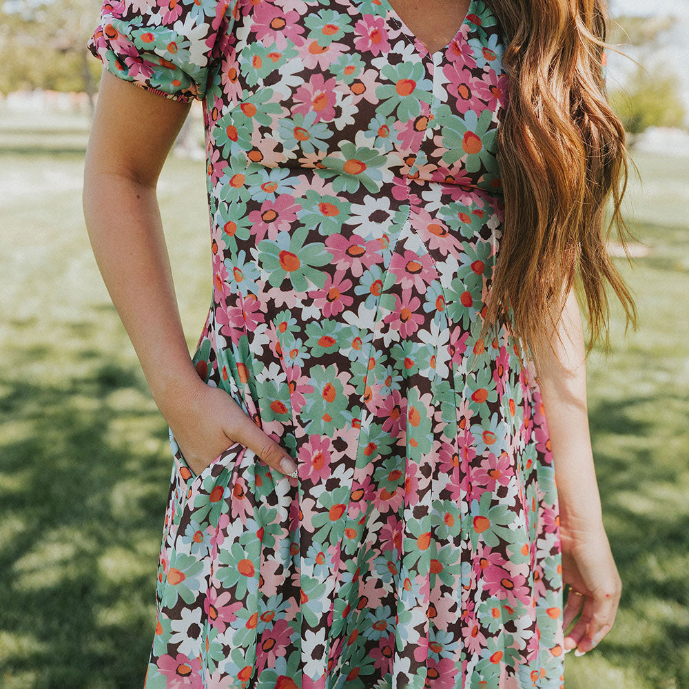 Flora Dress (Ditzy Bloom Pastel)
