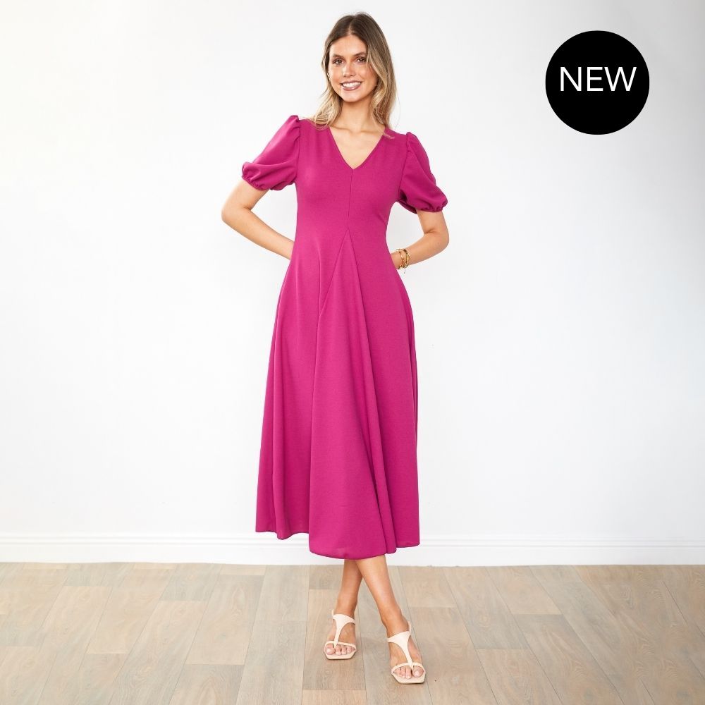 Flora Dress (Berry)