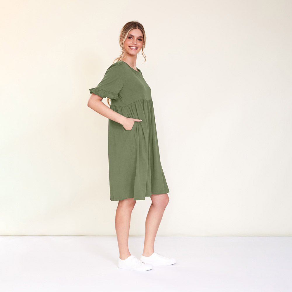Fraya Dress (Khaki)