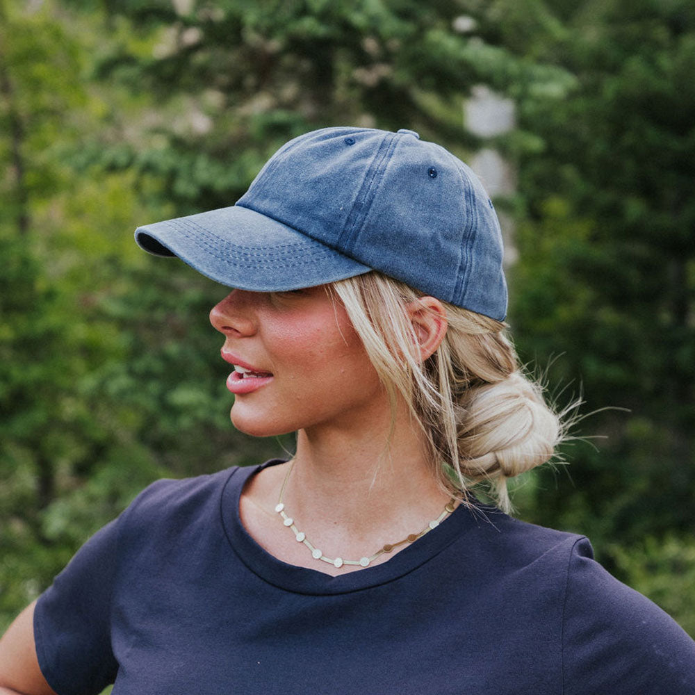 Grace Ponytail Cap (Navy)