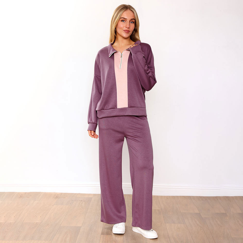 Hallie Tracksuit (Mauve/Pink)