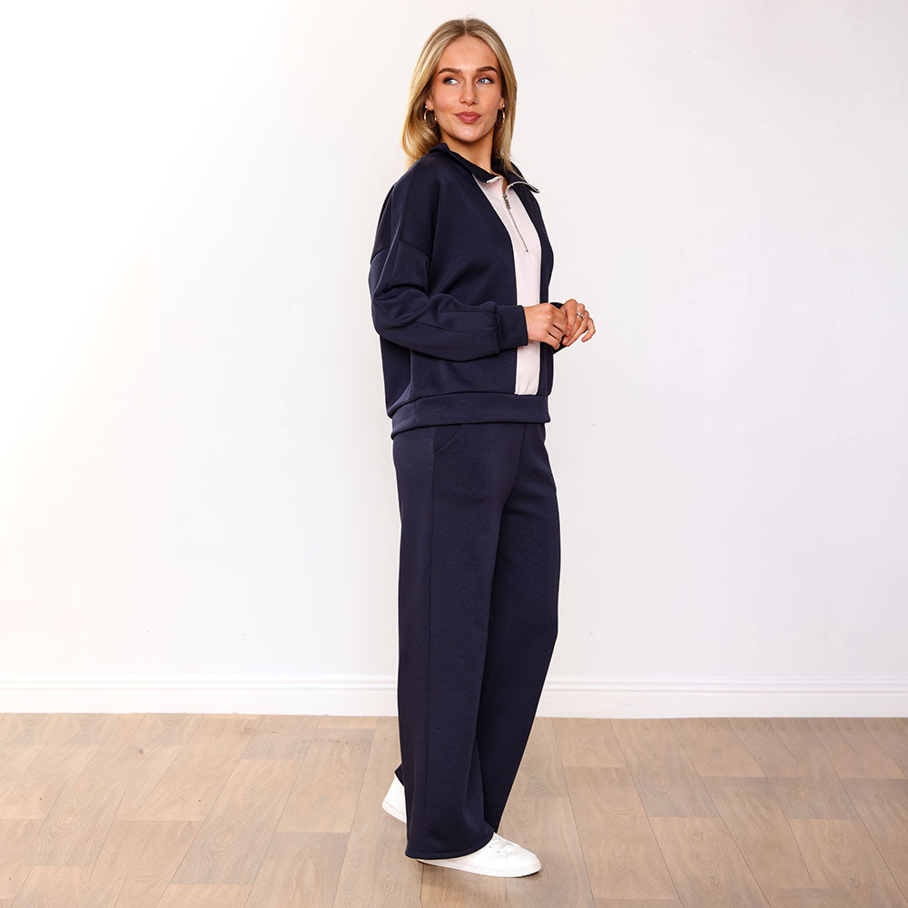 Hallie Tracksuit (Navy/Pink)