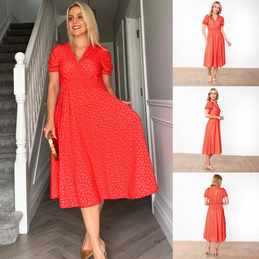 Belle Dress (Red Blossom)