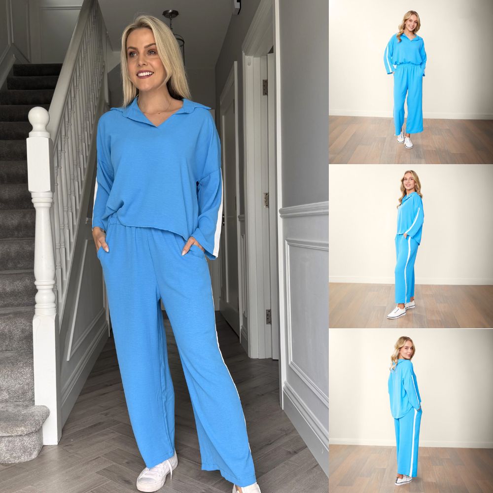 Clara Co-Ord (Blue & White)