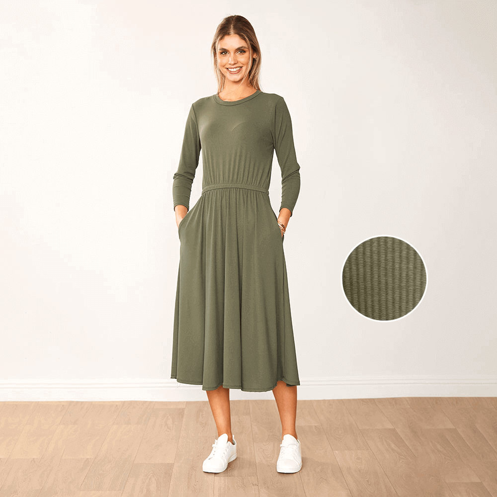 Heidi Dress (Khaki)