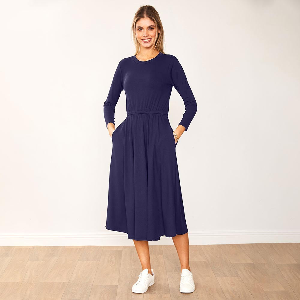 Heidi Dress (Navy)