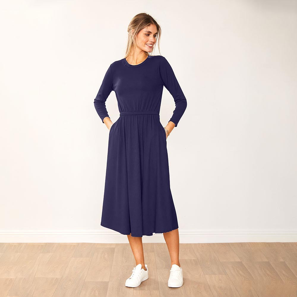 Heidi Dress (Navy)