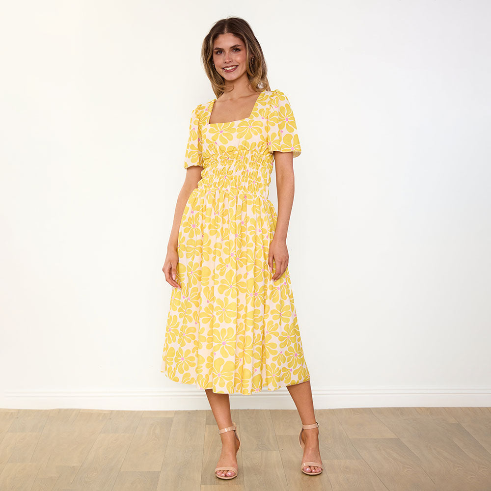 Iris Dress (Yellow Daisy)