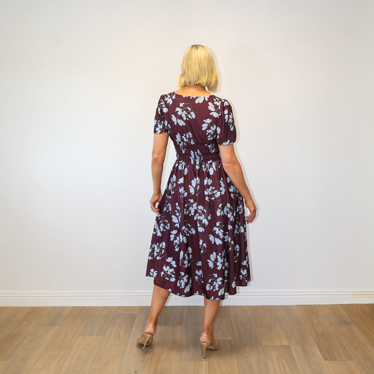 Iris Dress (Berry Blue Flower)