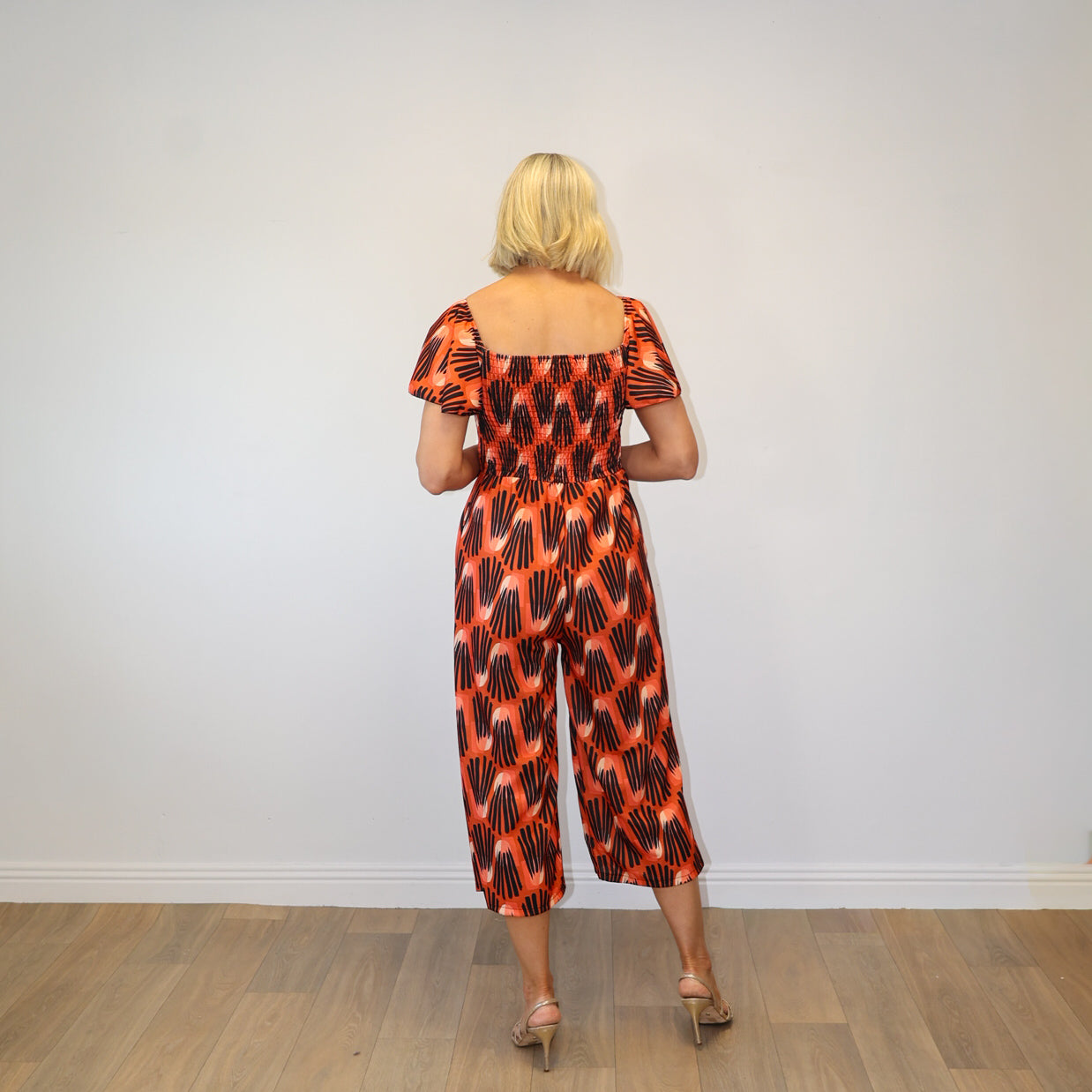 Ivan Jumpsuit Abstract Saffron