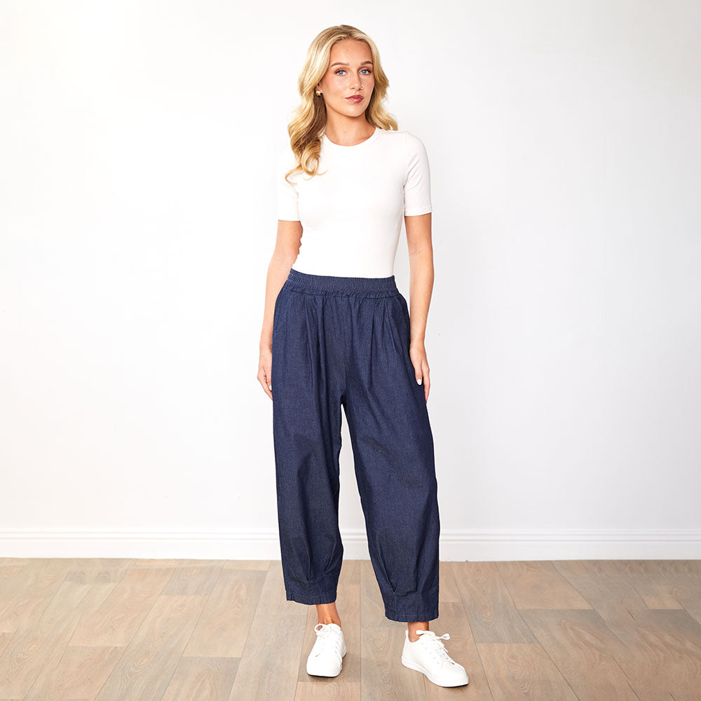 Ivy Ballon Leg Trousers (Denim Blue)