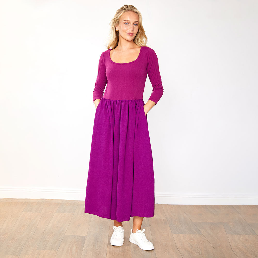 Jackie Dress (Wine)