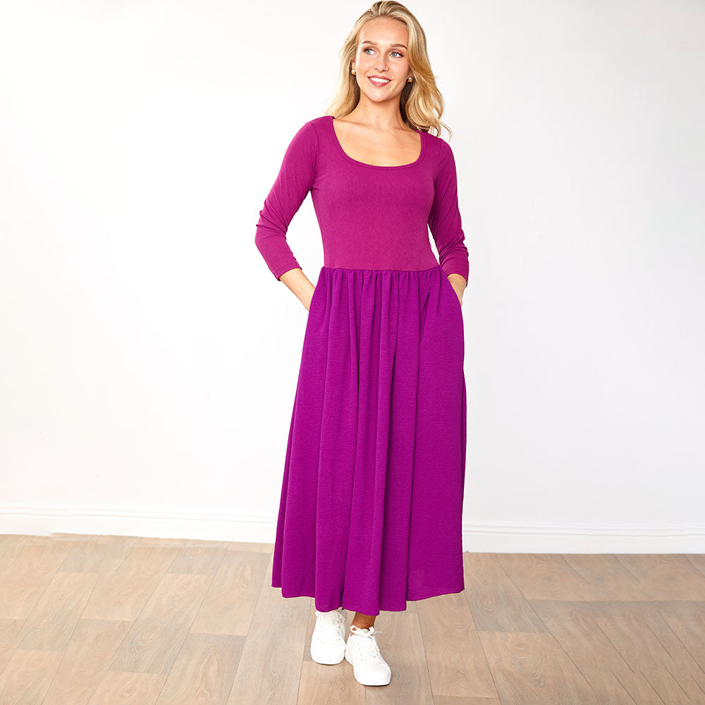 Jackie Dress (Wine)