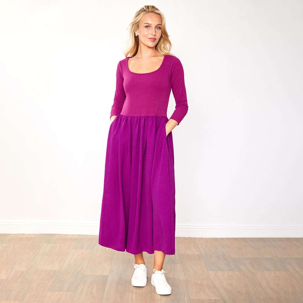 Jackie Dress (Wine)