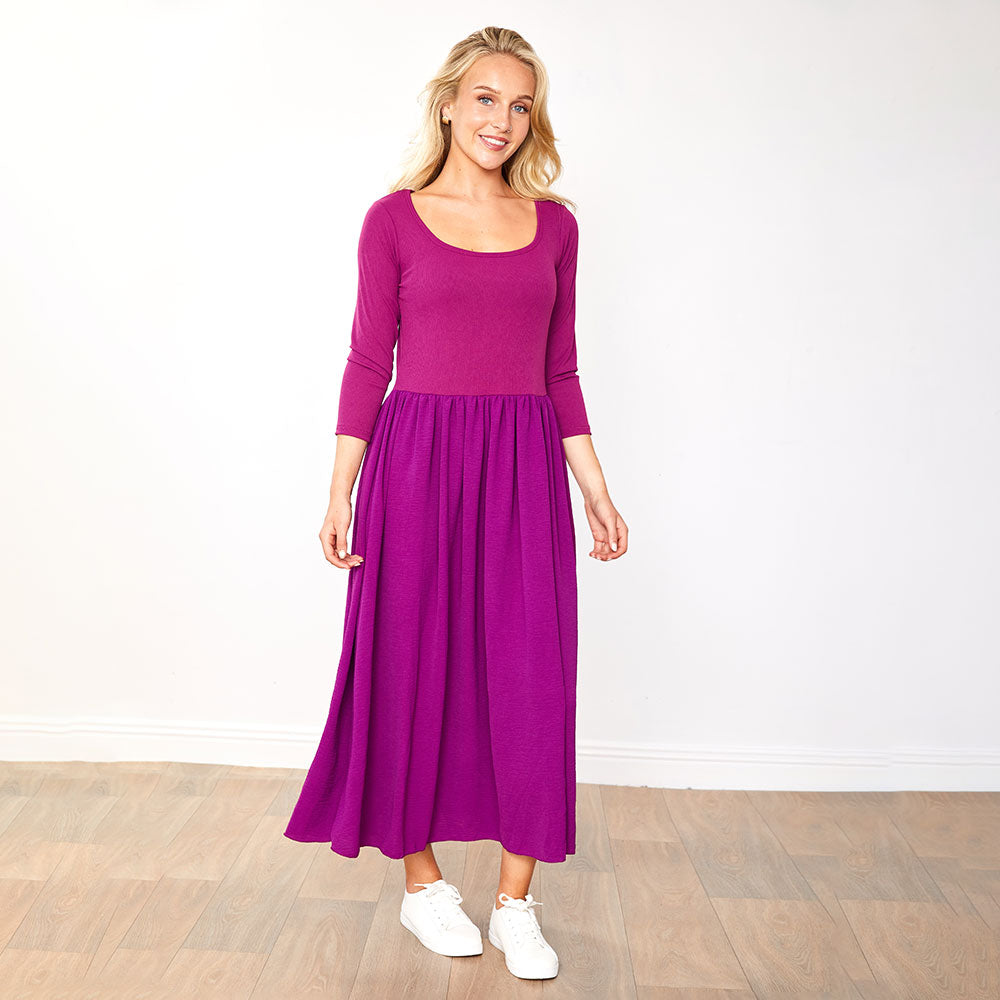 Jackie Dress (Wine)