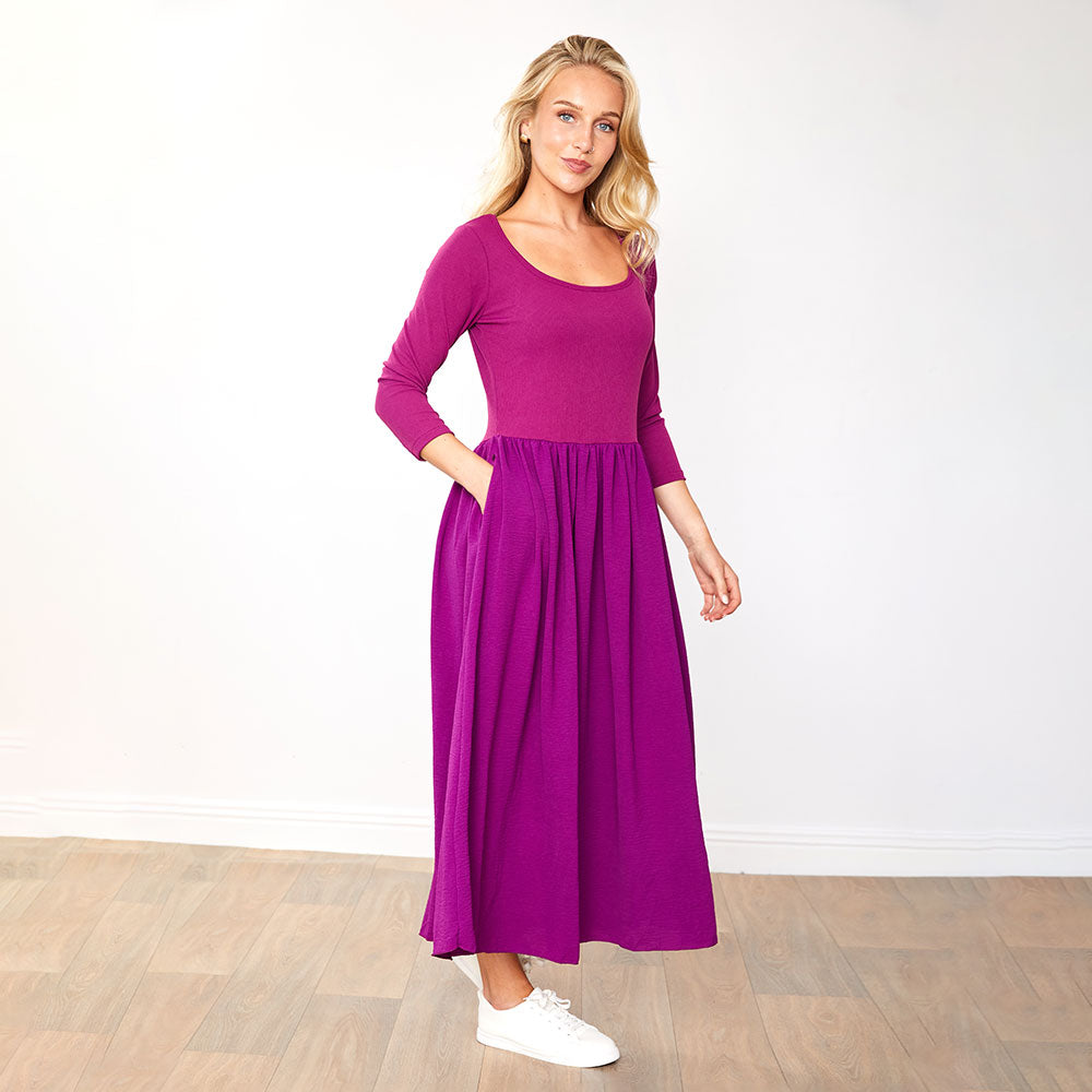 Jackie Dress (Wine)