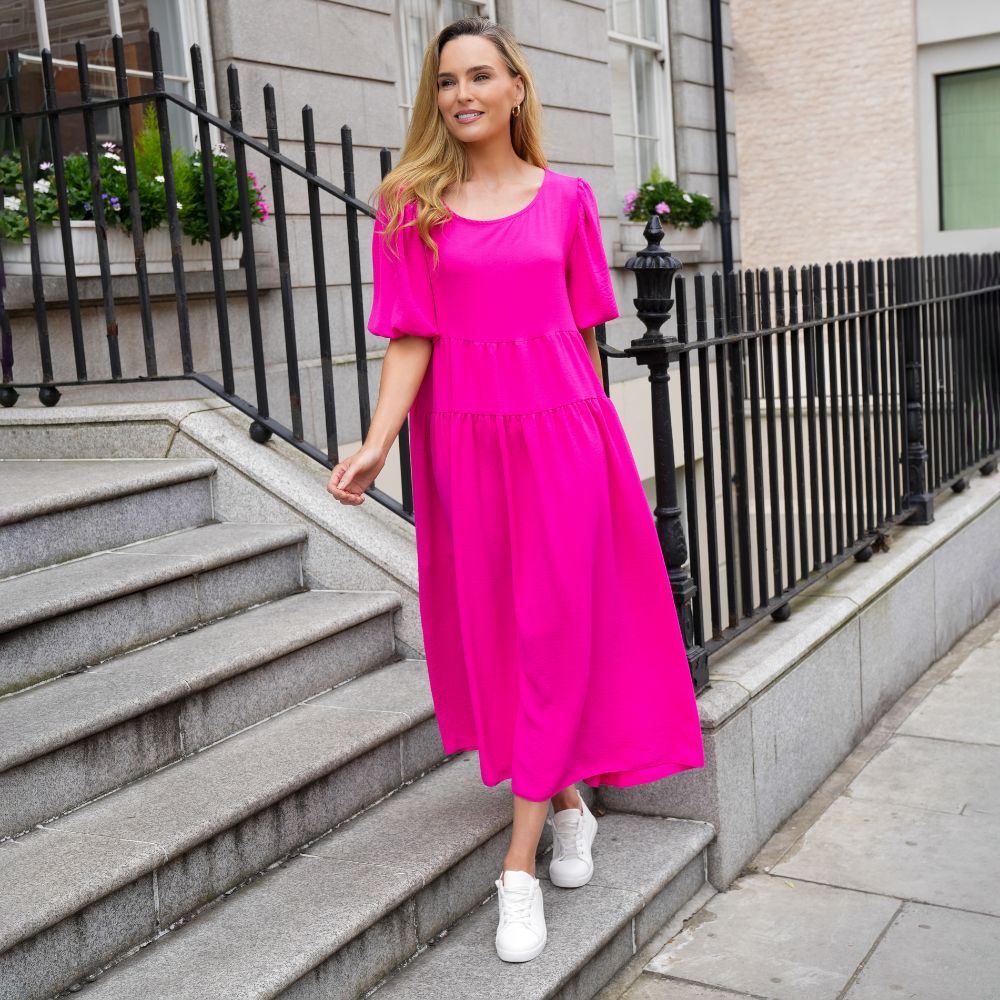 Jasmine Dress (Fuchsia)