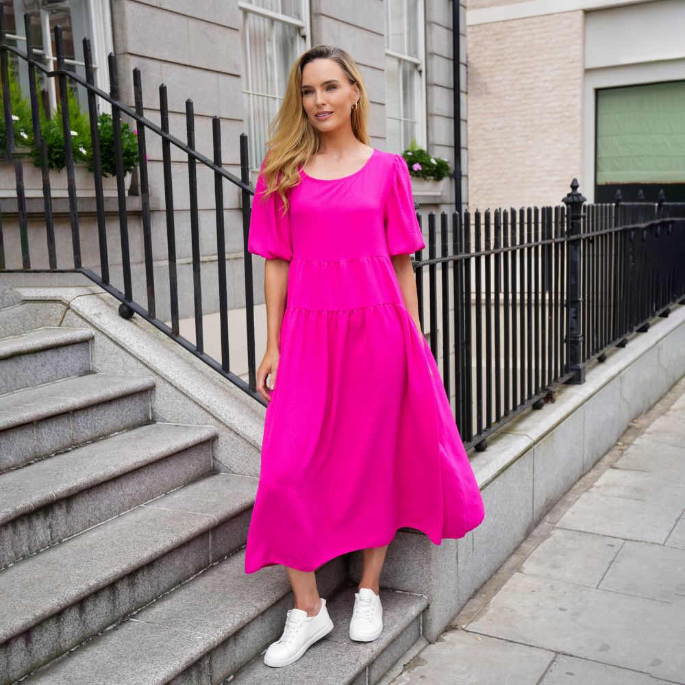 Jasmine Dress (Fuchsia)