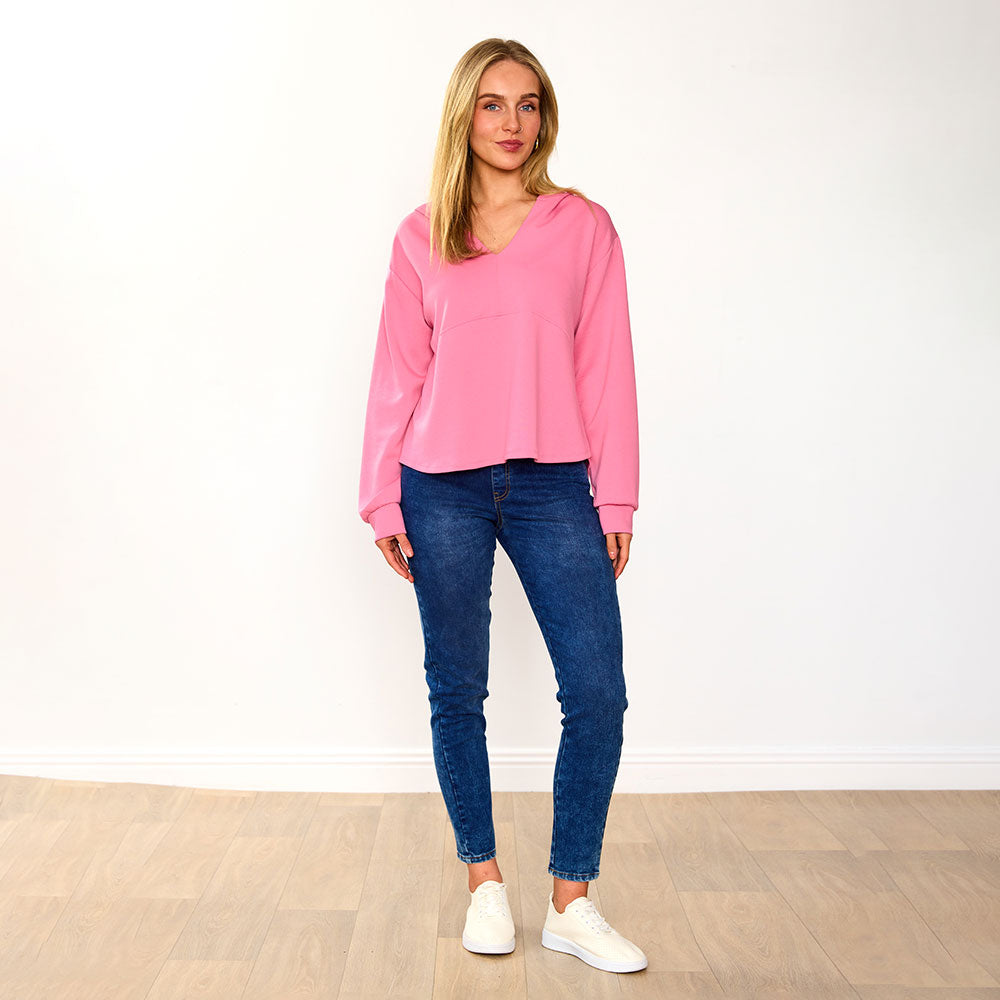 Jolie Hoody in pink – women's hoody – view 9