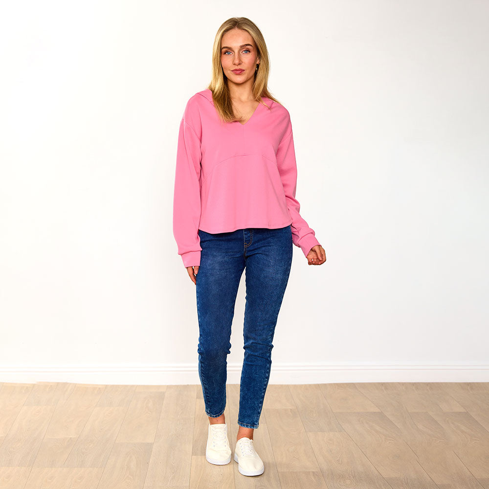 Jolie Hoody in pink – women's hoody – view 7