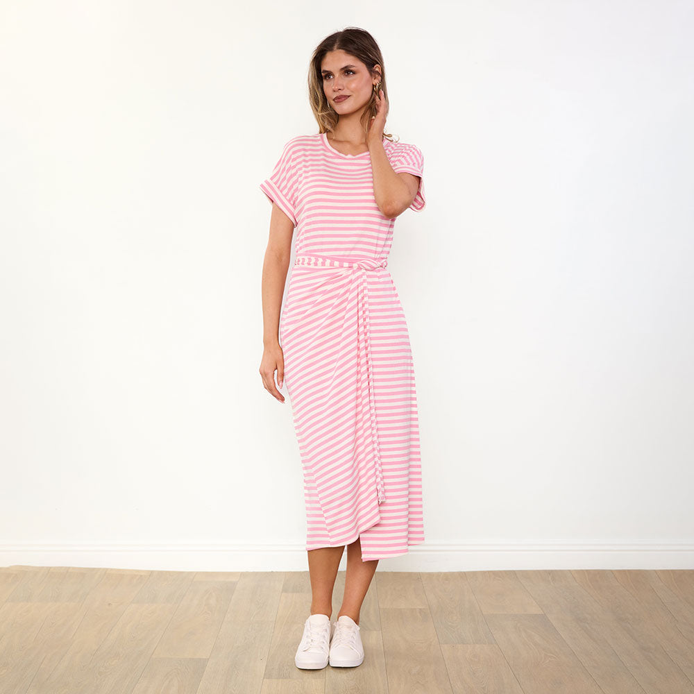 Lenny Dress (Pink Stripe)