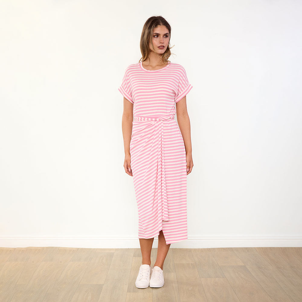 Lenny Dress (Pink Stripe)