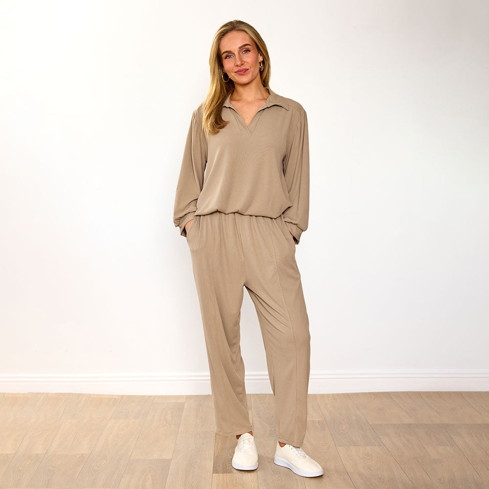 Lexi Co-Ord in taupe – women's co-ord set – view 5