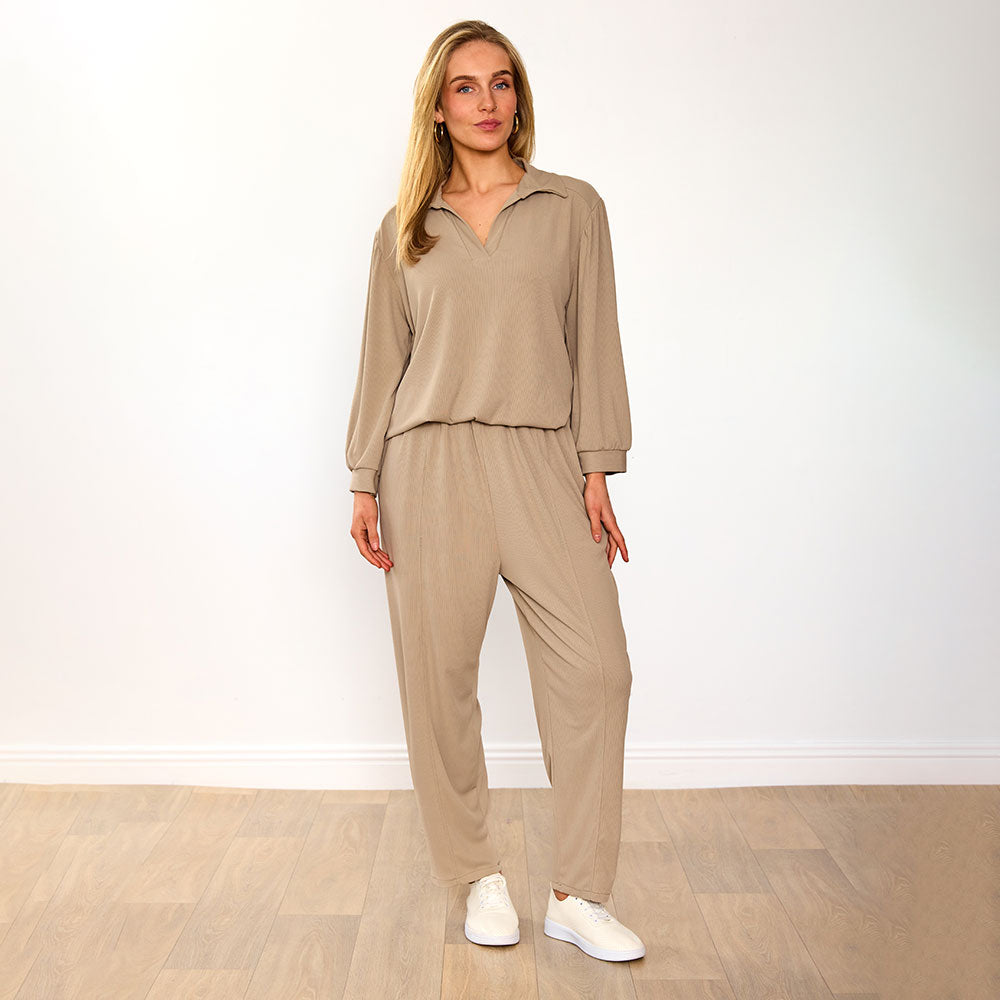 Lexi Co-Ord in taupe – women's co-ord set – view 4