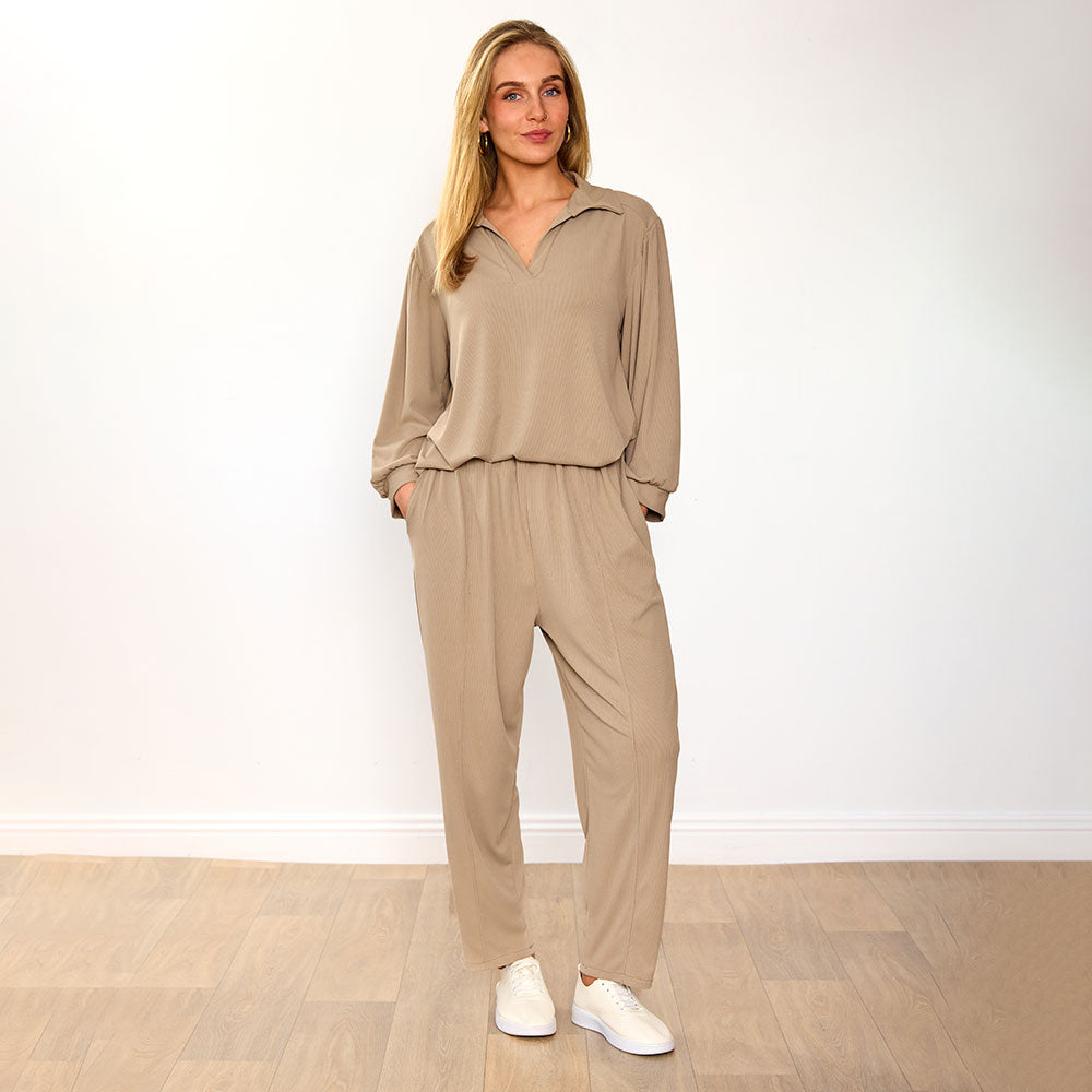 Lexi Co-Ord in taupe – women's co-ord set – view 7