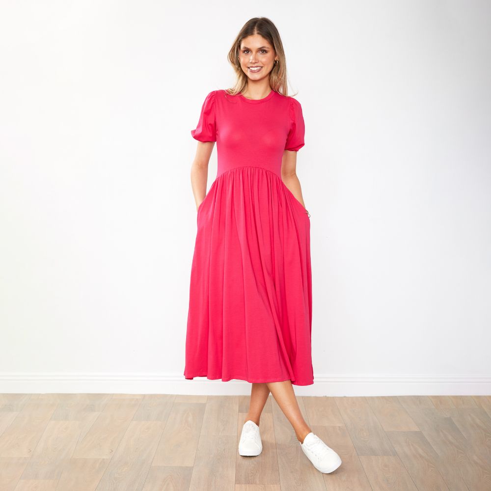 Lois Dress (Fuchsia)