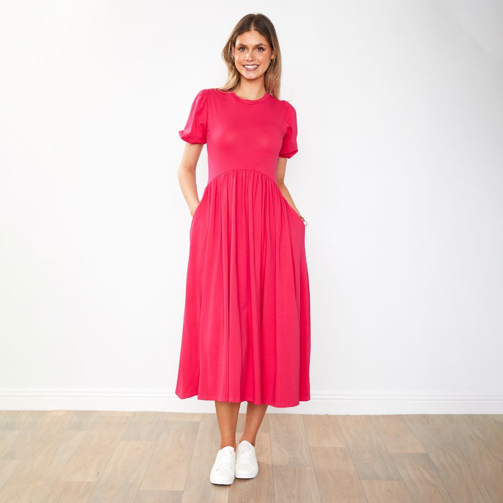 Lois Dress (Fuchsia)