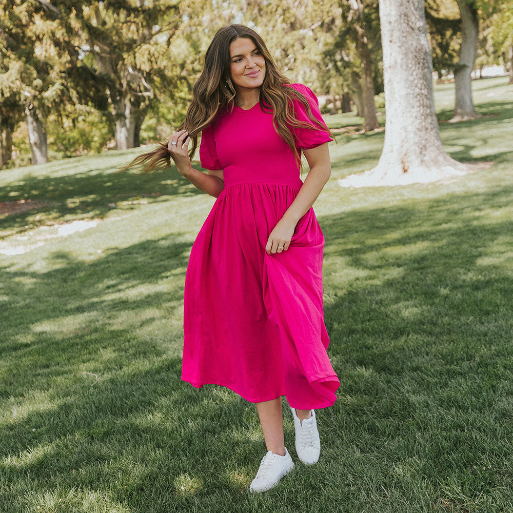 Lois Dress (Fuchsia)