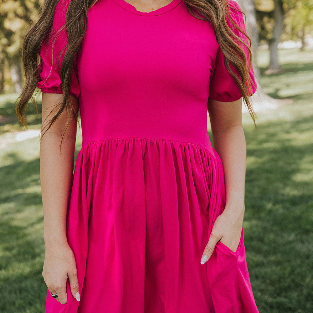 Lois Dress (Fuchsia)