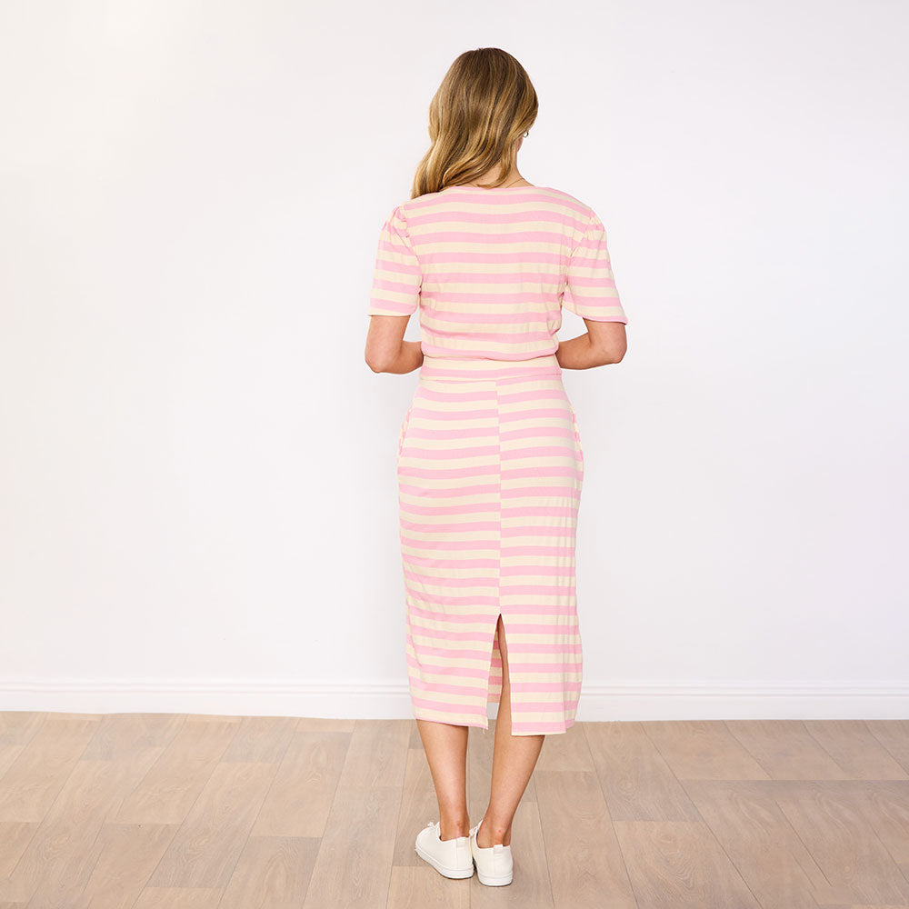 Lois Dress (Pink Stripe)