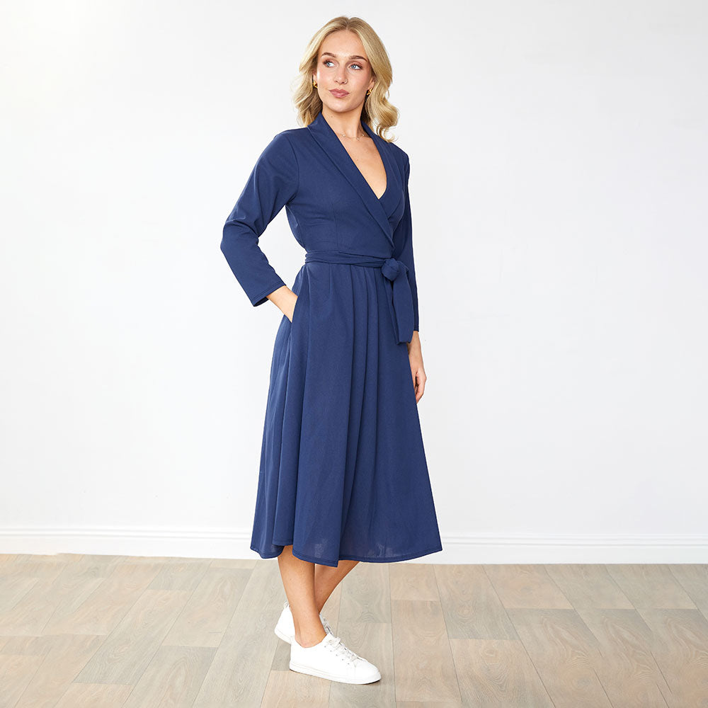 Lorene Dress (Navy)