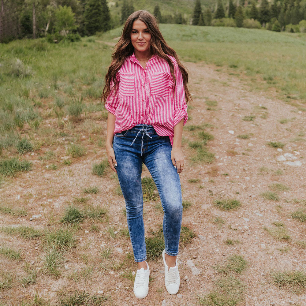 Louis Shirt (Pink stripe)