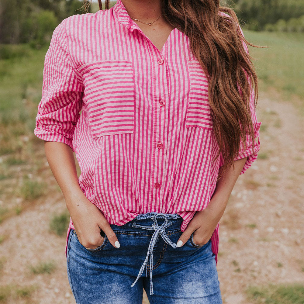 Louis Shirt (Pink stripe)