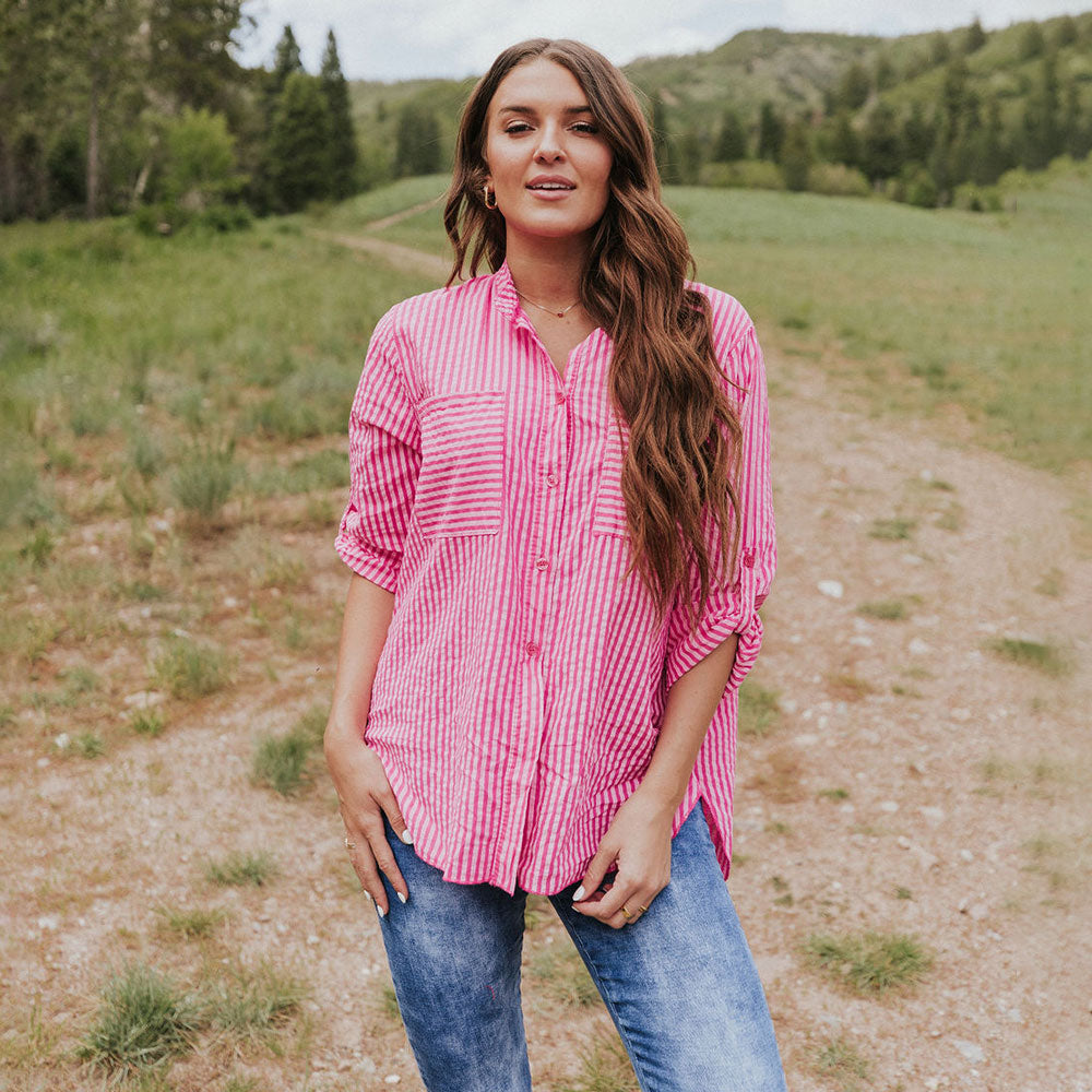 Louis Shirt (Pink stripe)